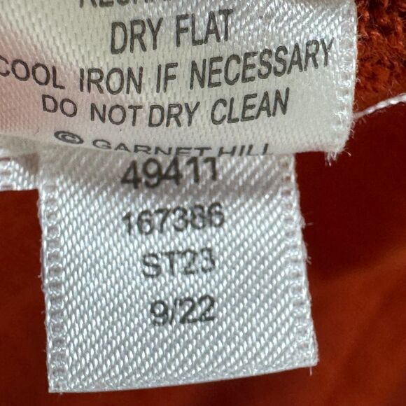 Garnet Hill Linen Cardigan Womens XL Burnt Orange Asymmetrical Hem Button Front - Picture 15 of 15